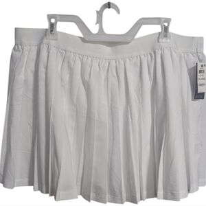 Ideology Women's Pleated Skort Skirt XXL White Stretchy Waist W-415